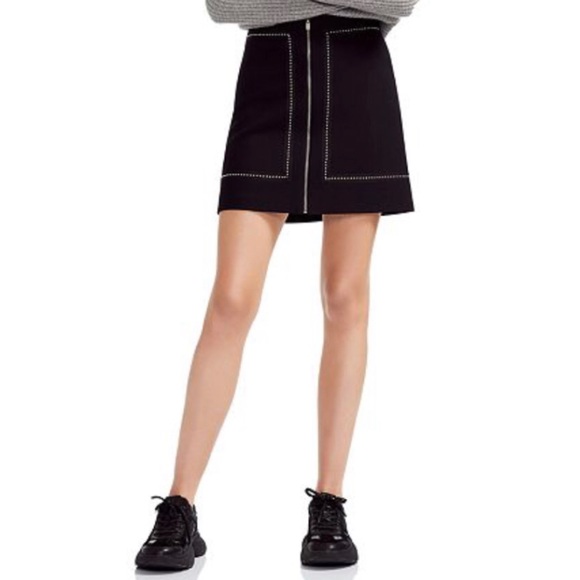 Maje front zip studded skirt - Picture 4 of 8